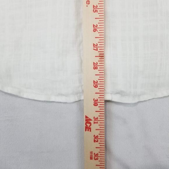 Jos A Bank Shirt Mens Medium White 100% Linen Long Sleeve Button Front Summer - Picture 9 of 10